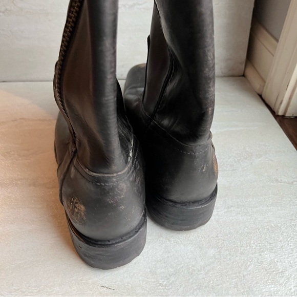 Frye Heath Distressed Moto Style Boots 76286 Size 8.5B - Picture 9 of 13